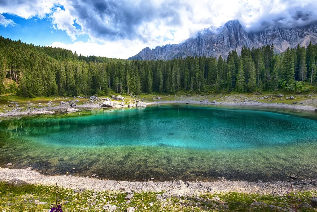 A lake in the Alps